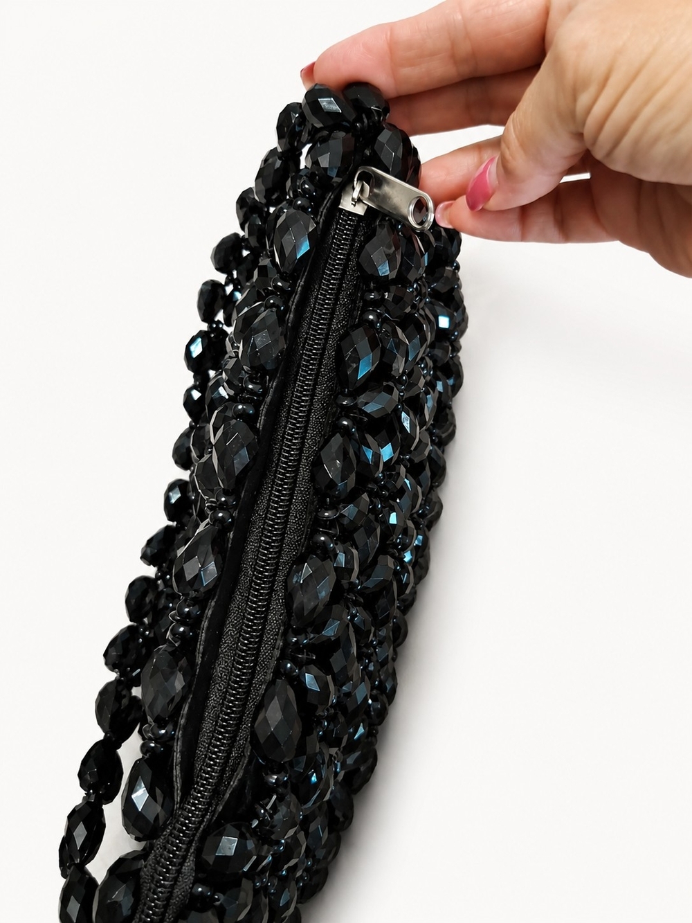 Vintage Pelita Craft Black Beaded Purse Evening Bag Y2K Handbag  Indonesia Chic - Picture 8 of 13